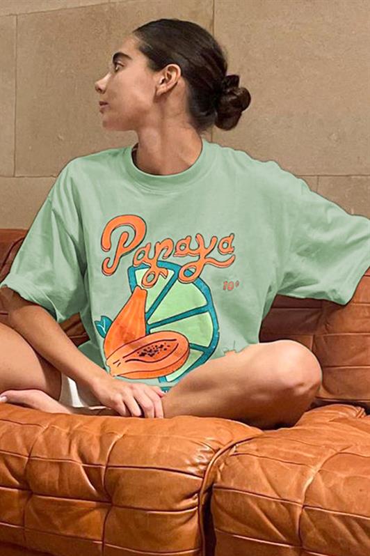 MDX Mint Green Printed Oversized T-shirt MG1531 - Hatfield