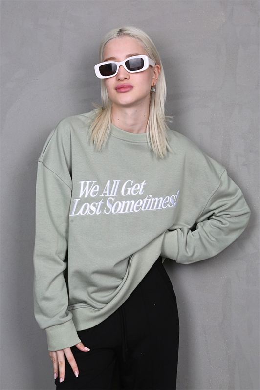 MDX Mint Green Printed Sweatshirt MG1901 - Houten
