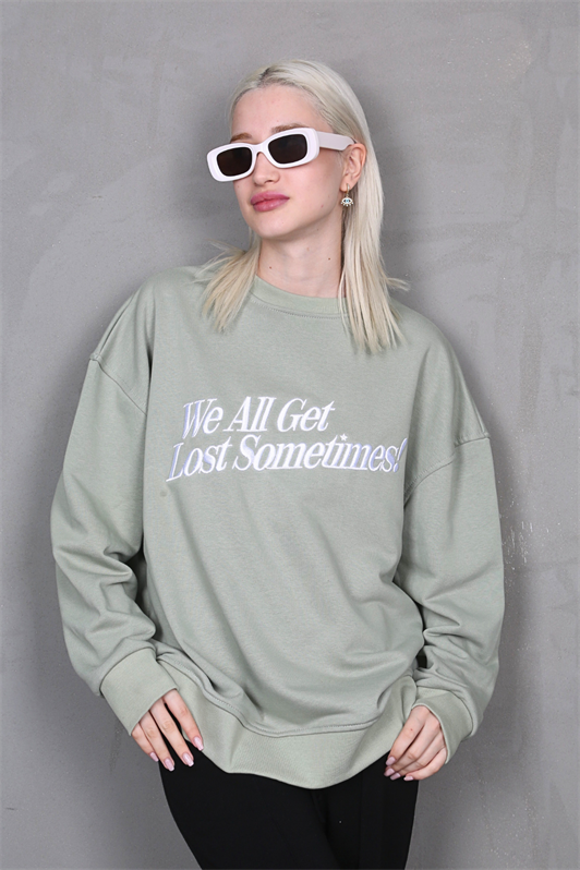 MDX Mint Green Printed Sweatshirt MG1901 - Houten