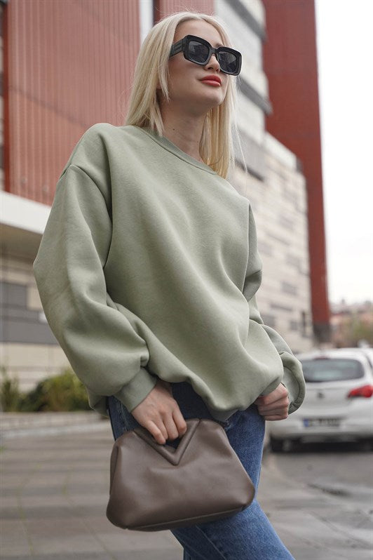 MDX Mint Green Bicycle Collar Basic Sweatshirt MG1559 - Béziers