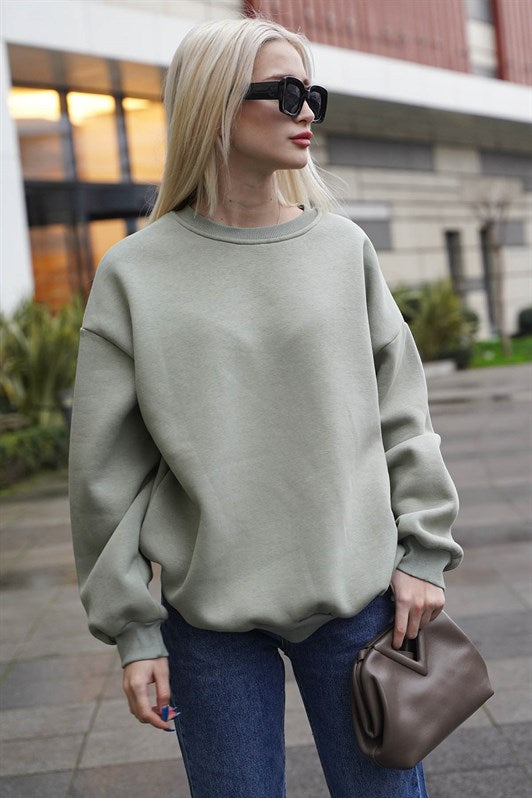 MDX Mint Green Bicycle Collar Basic Sweatshirt MG1559 - Béziers