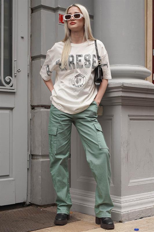 MDX Mint Green Cargo Pants with Pocket Details MG1602 - Châteauroux