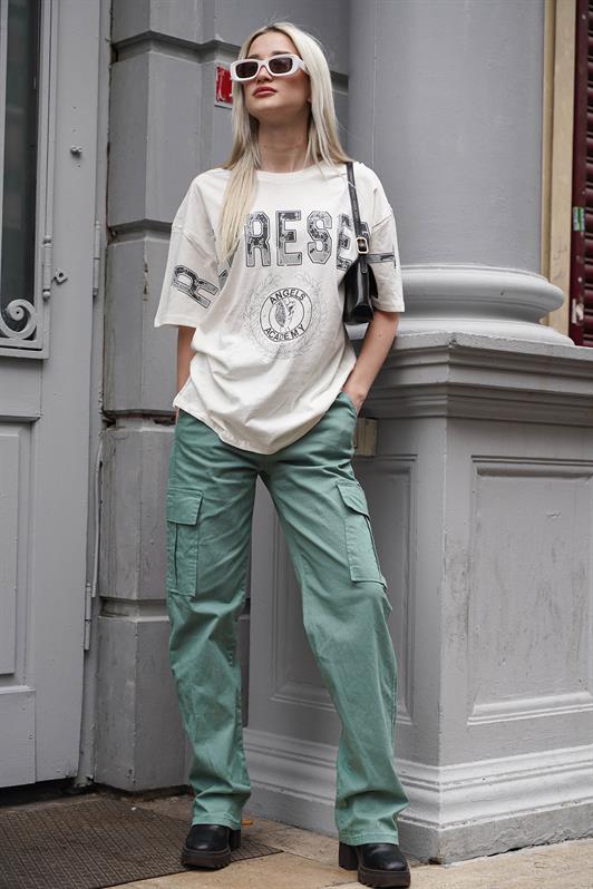 MDX Mint Green Cargo Pants with Pocket Details MG1602 - Châteauroux