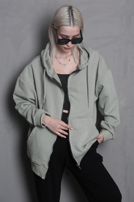 MDX Mint Green Hooded Basic Sweatshirt MG1900 - Draguignan