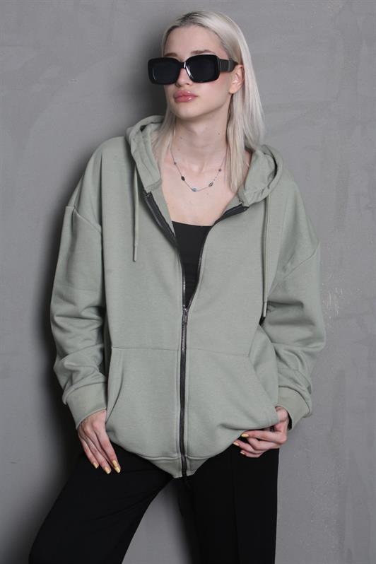 MDX Mint Green Hooded Basic Sweatshirt MG1900 - Draguignan