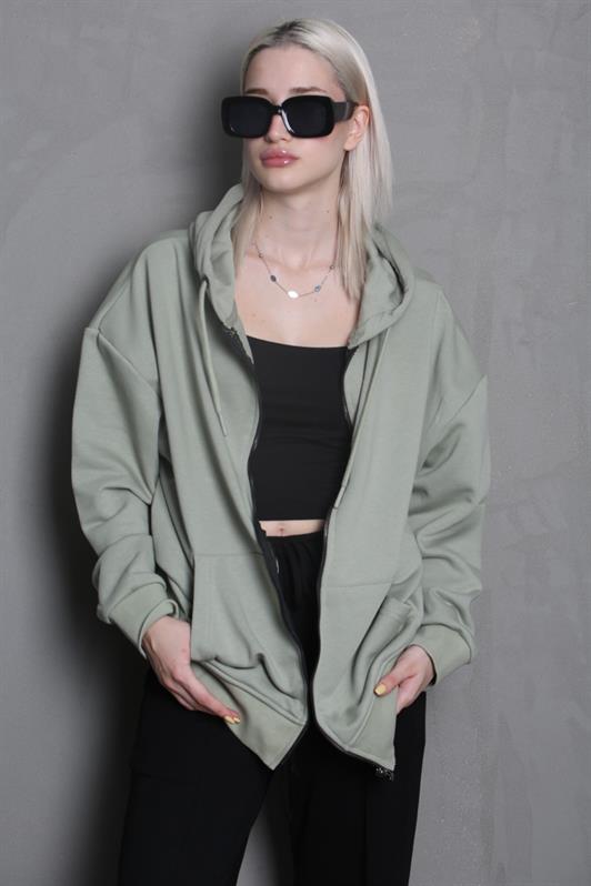 MDX Mint Green Hooded Basic Sweatshirt MG1900 - Draguignan