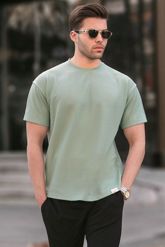 MDX Mint Green Regular Fit Basic Men's T-Shirt 6099 - Fargo