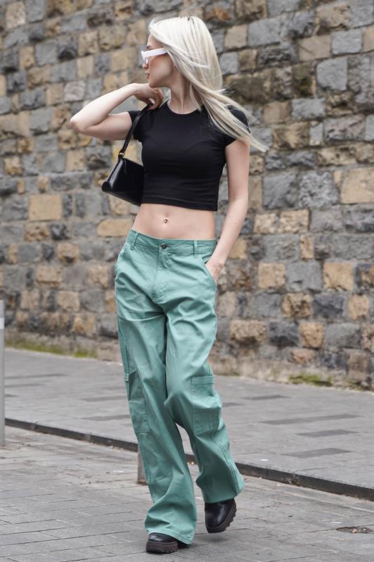 MDX Mint Green Straight Fit Cargo Pants MG1601 - Viareggio