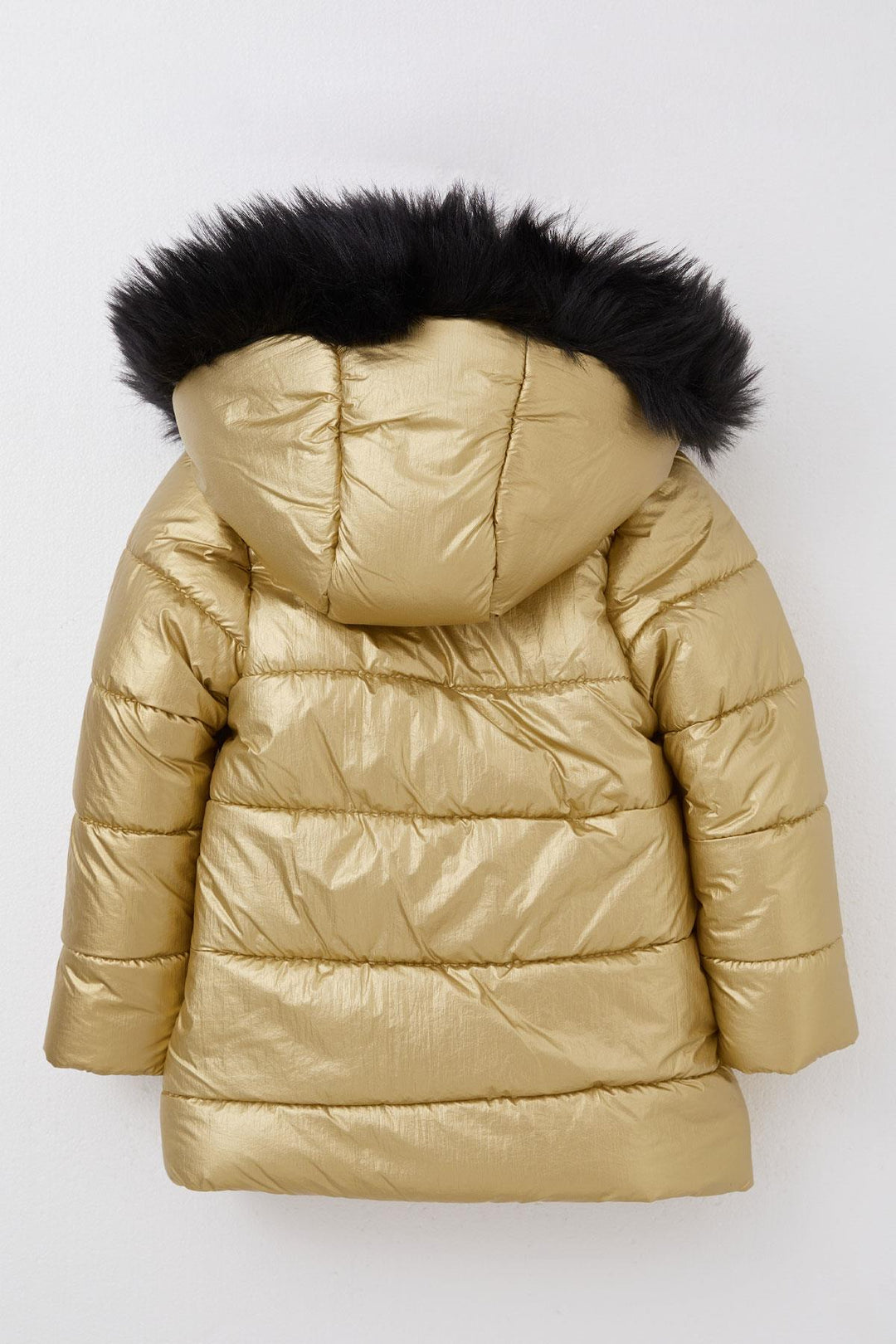 BRE Miss Pallone Girls' Jacket Cool Summer Embroidered Zippered Hat Fur 3-6 Years, Gold - Miahuatlán de Porfirio Díaz