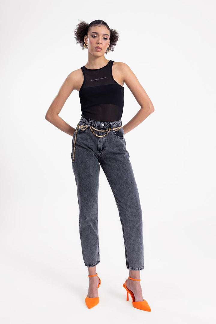 BSL Women Mom Fit Denim Pants - Houma