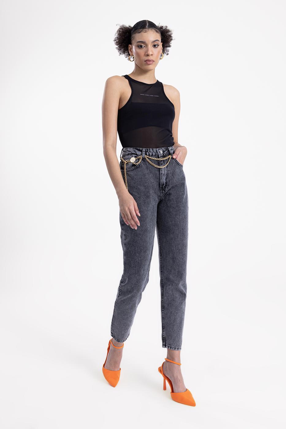 BSL Women Mom Fit Denim Pants - Houma