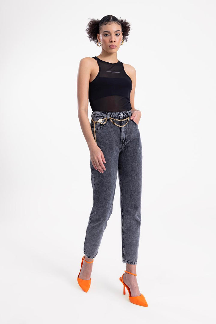 BSL Women Mom Fit Denim Pants - Houma
