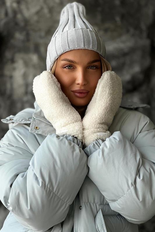 MDX Padded Gray Hooded Belted Puffer Coat MG2179 - Baltimore