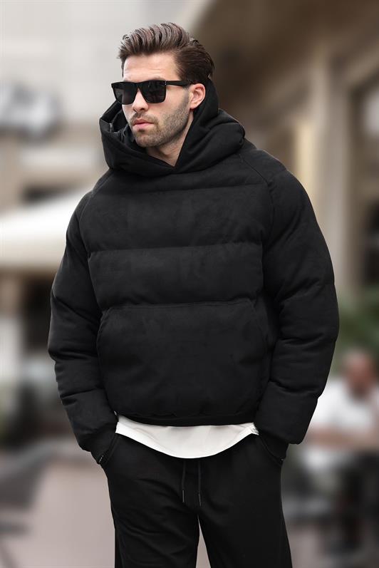 MDX Black Hooded Men's Puffer Jacket 7235 - Ciudad Lerdo