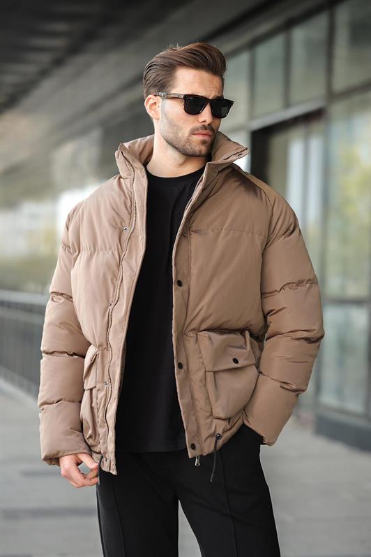 MDX Brown Zippered Snap Closure Puffer Men's Jacket E7436 - Lewisville