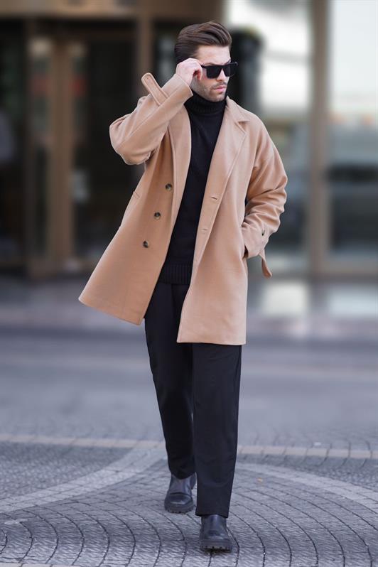 MDX Men's Coat with Mink Lapel and Button Detail 7217 - Norristown