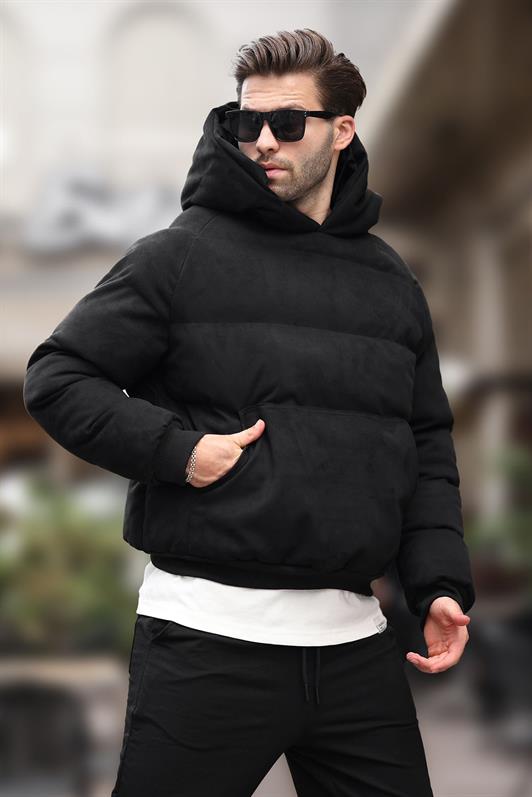 MDX Black Hooded Men's Puffer Jacket 7235 - Ciudad Lerdo