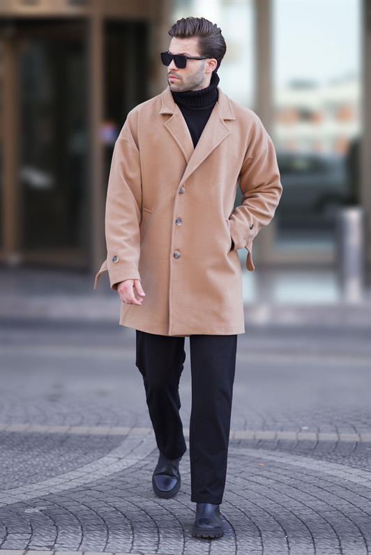 MDX Men's Coat with Mink Lapel and Button Detail 7217 - Norristown