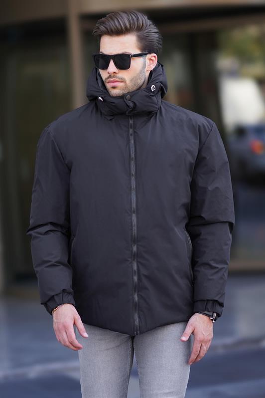 MDX Black Hooded Oversized Men's Puffer Jacket 7237 - North Brunswick