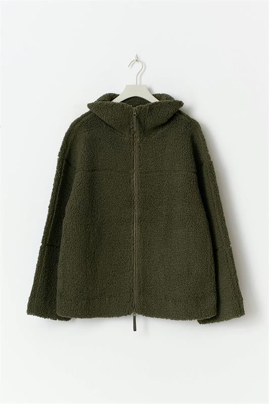 MDX Haki Çift Fermuarlı Kadın Peluş Mont MG2556 - Richmond