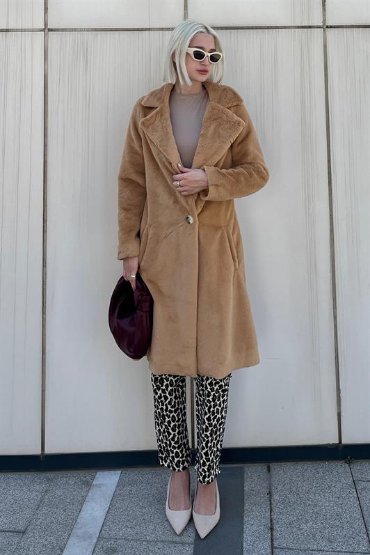 MDX Camel Soft Textured Plush Coat MG1971 - Logan