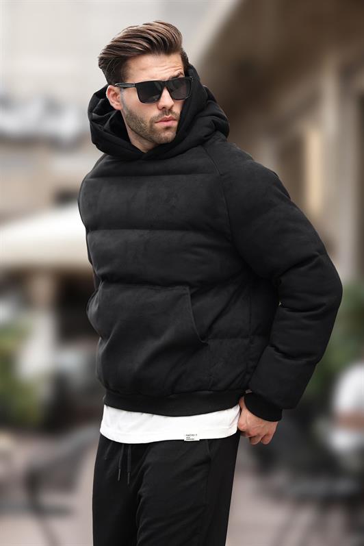 MDX Black Hooded Men's Puffer Jacket 7235 - Ciudad Lerdo