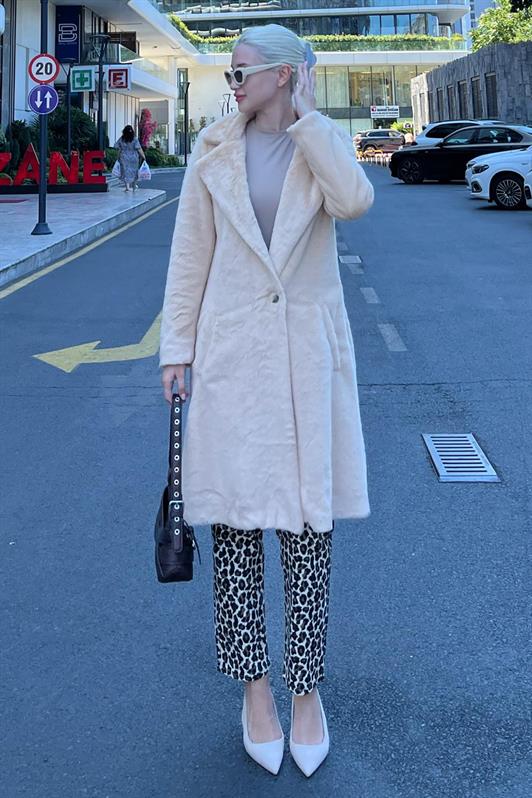 MDX Beige Soft Textured Plush Coat MG1971 - Biel/Bienne