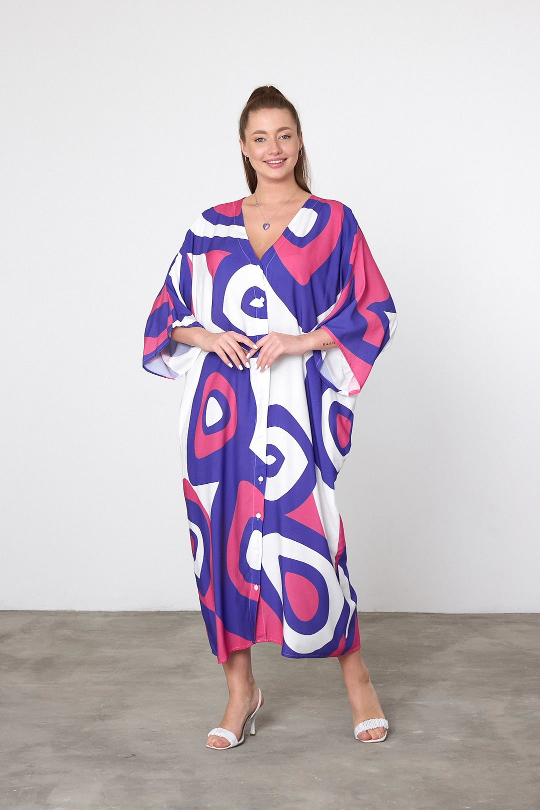 Maxi Boy Purple Printed Woven Viscose Dress BCVL-25905 - Cedar Falls