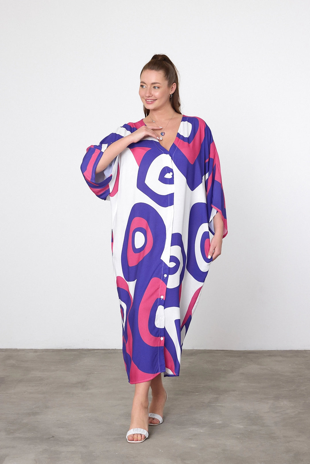 Maxi Boy Purple Printed Woven Viscose Dress BCVL-25905 - Cedar Falls