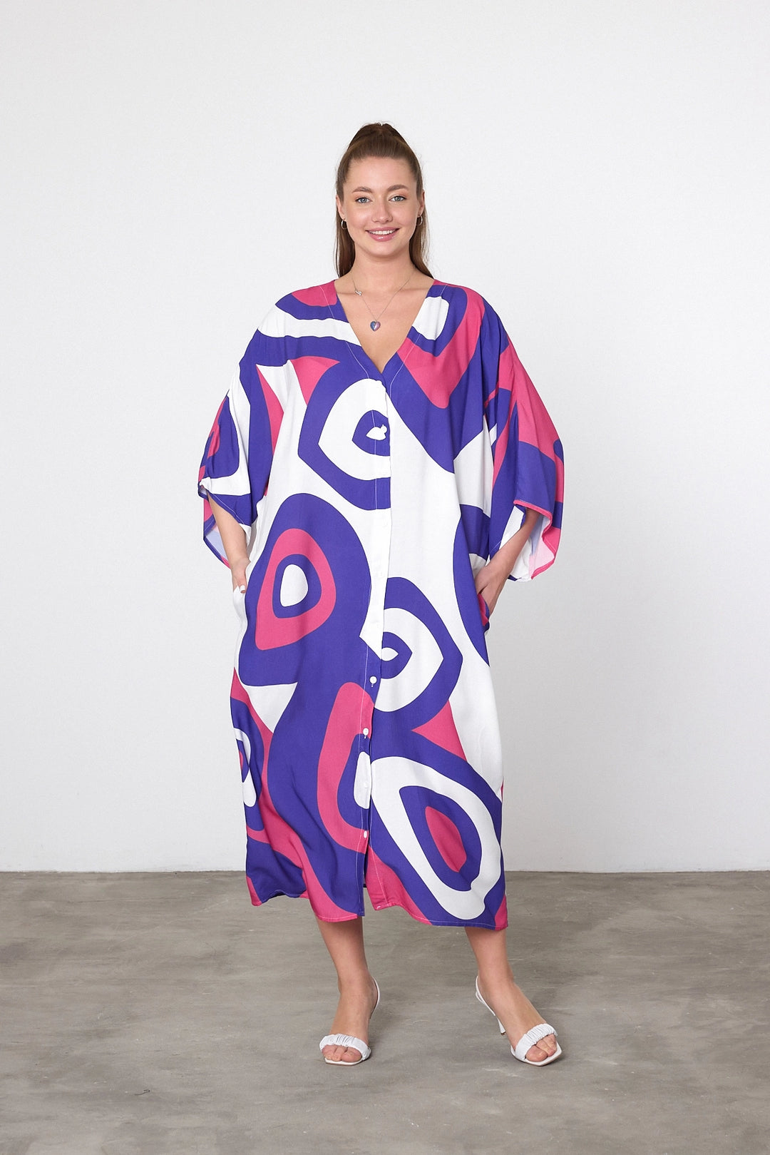 Maxi Boy Purple Printed Woven Viscose Dress BCVL-25905 - Cedar Falls