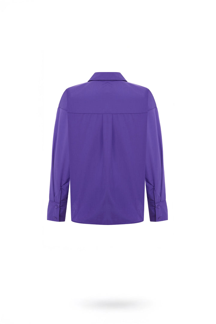EYY Women Purple Button Front Shirt - Acapulco de Juárez
