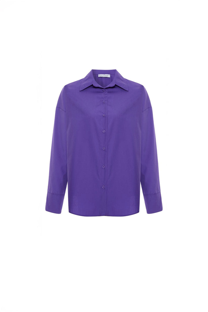 EYY Women Purple Button Front Shirt - Acapulco de Juárez