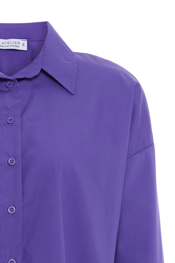 EYY Women Purple Button Front Shirt - Acapulco de Juárez