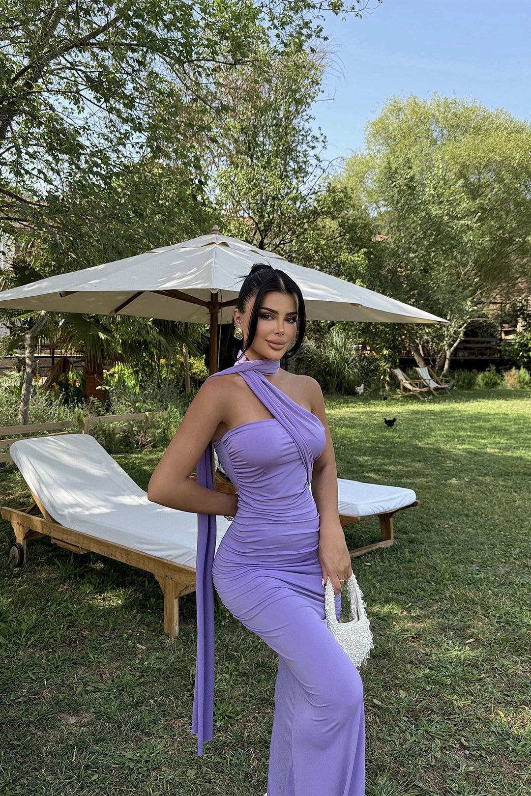 EYY Women Purple Strapless Dress - Karlsruhe