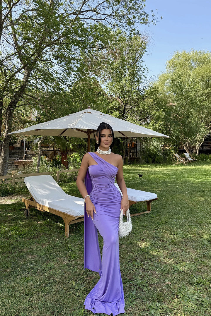 EYY Women Purple Strapless Dress - Karlsruhe
