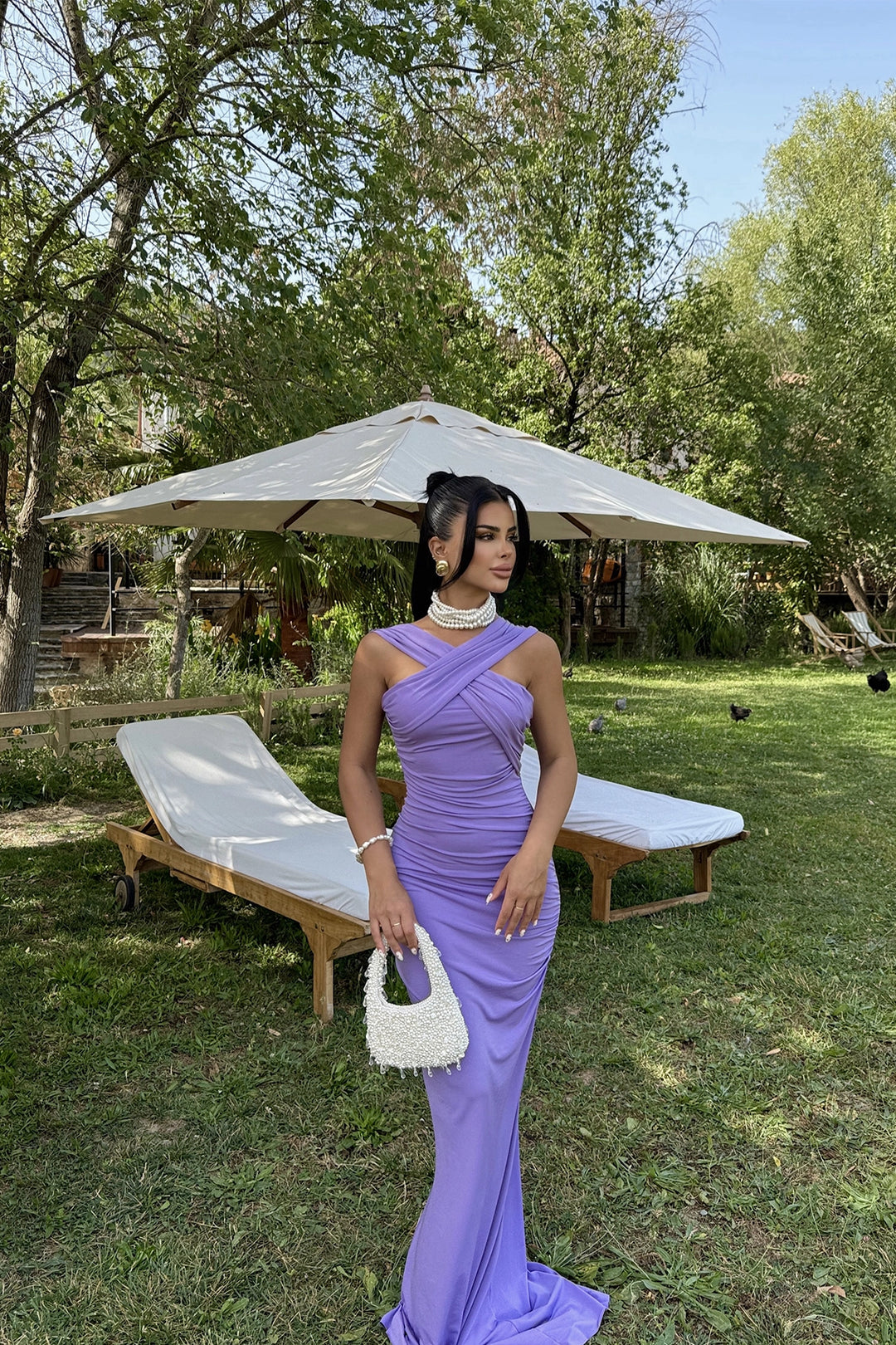 EYY Women Purple Strapless Dress - Karlsruhe