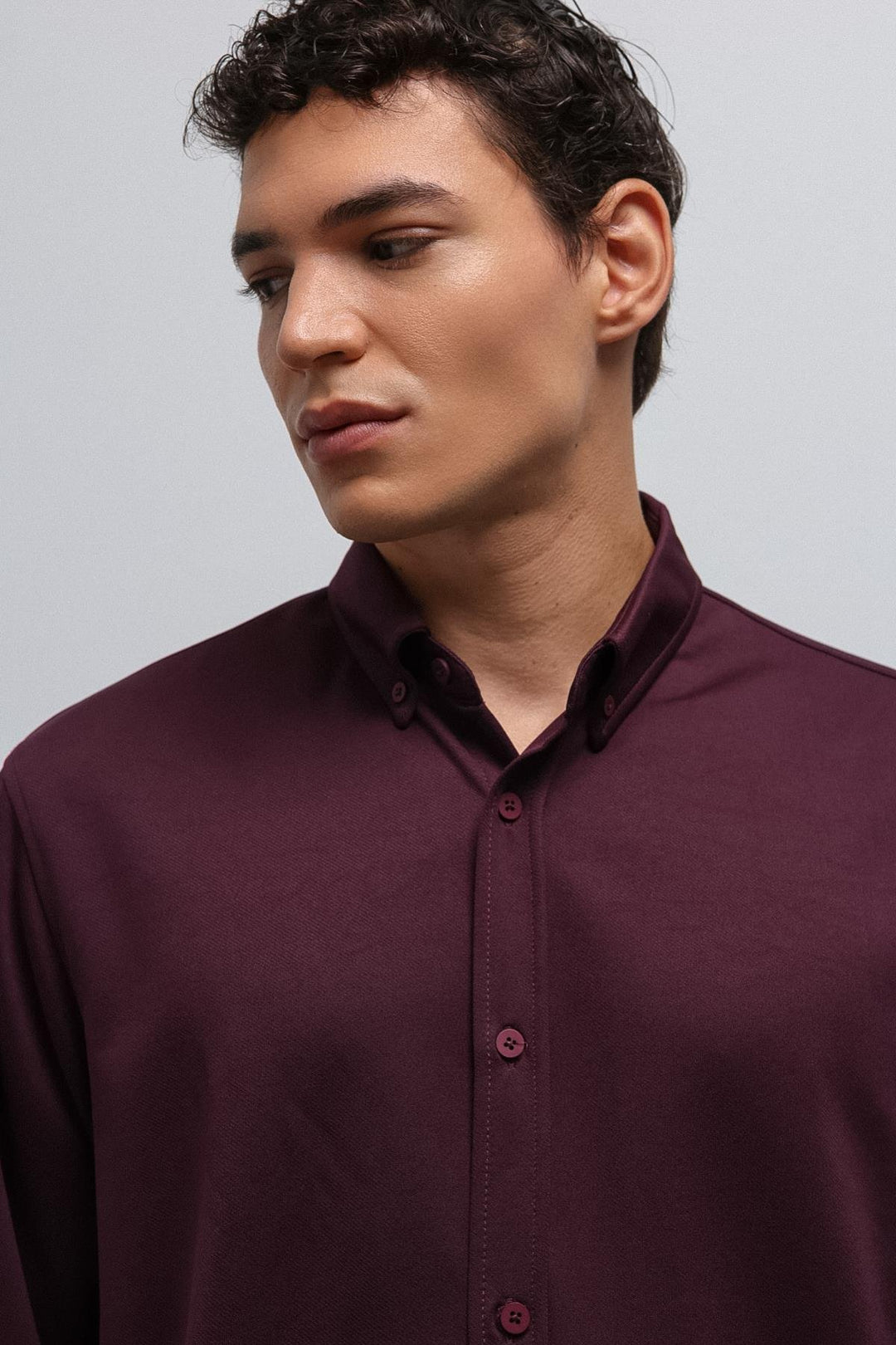 ANT Antioch Men's Shirt with Mürdüm Buttoned Collar Relax Fit - Soest