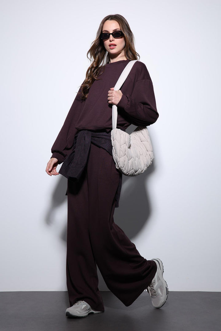 ANT Antioch Mürdüm Wide Leg Relaxed Women's Suit - Trujillo Alto