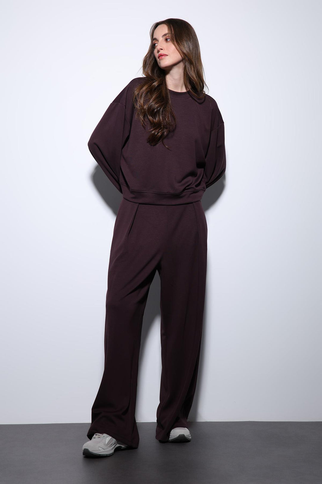 ANT Antioch Mürdüm Wide Leg Relaxed Women's Suit - Trujillo Alto