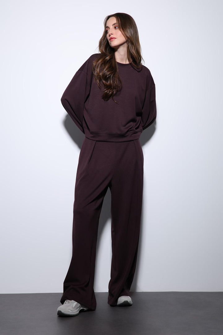 ANT Antioch Mürdüm Wide Leg Relaxed Women's Suit - Trujillo Alto