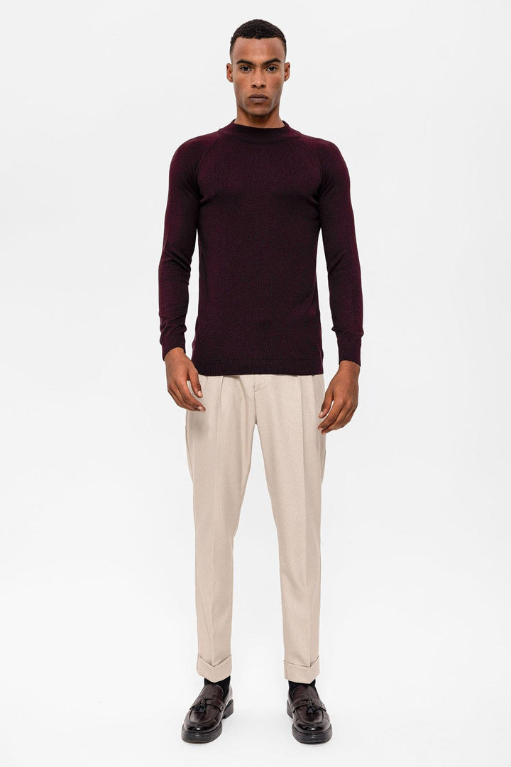 ANT Antioch Purple Half Neck Men's Sweater - Tamarac