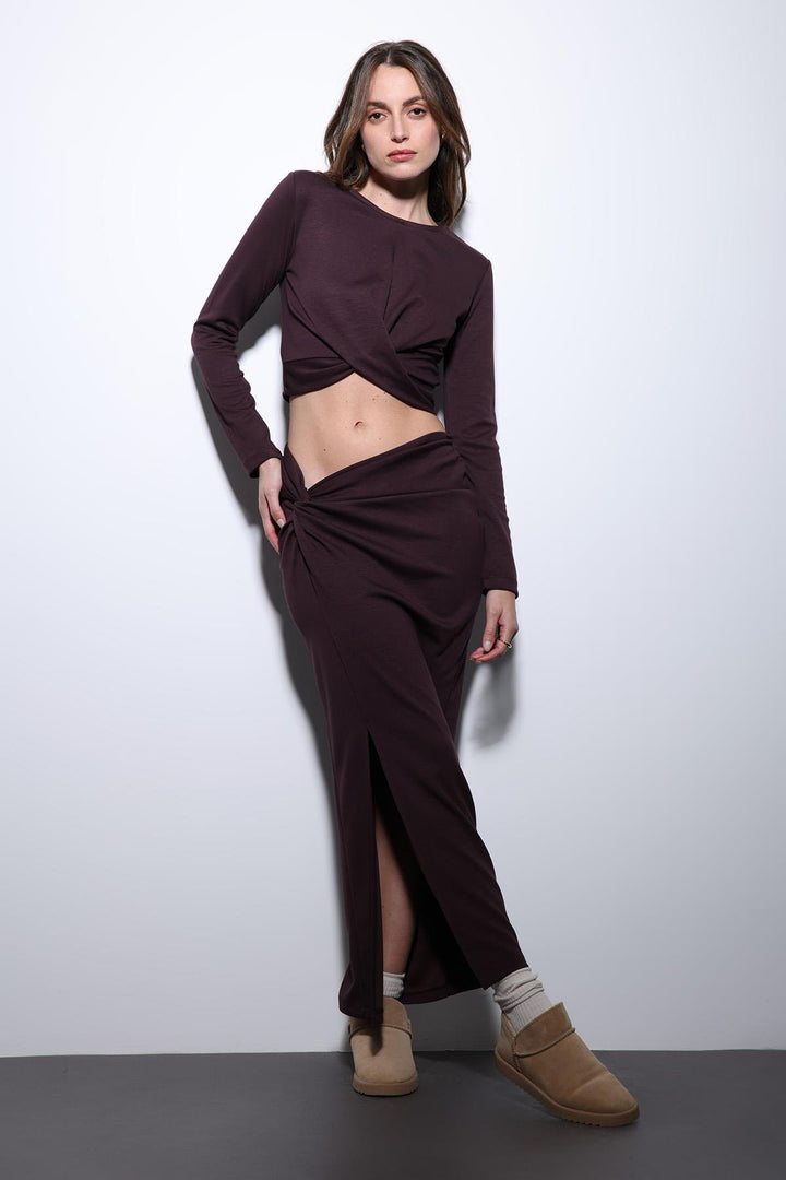 ANT Antioch Purple Slit Detailed Women's Skirt Suit - Scheveningen