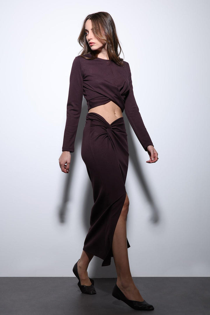 ANT Antioch Purple Slit Detailed Women's Skirt Suit - Scheveningen