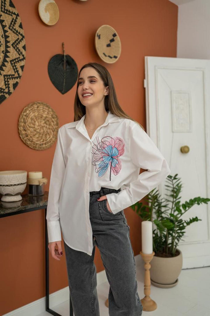 ELS Embroidered Shirt - White - Nelson
