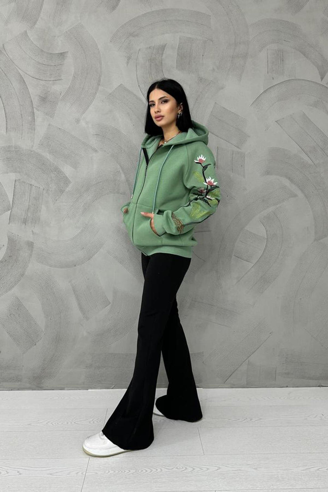 ELS Embroidered Sweatshirt - Khaki - West Des Moines