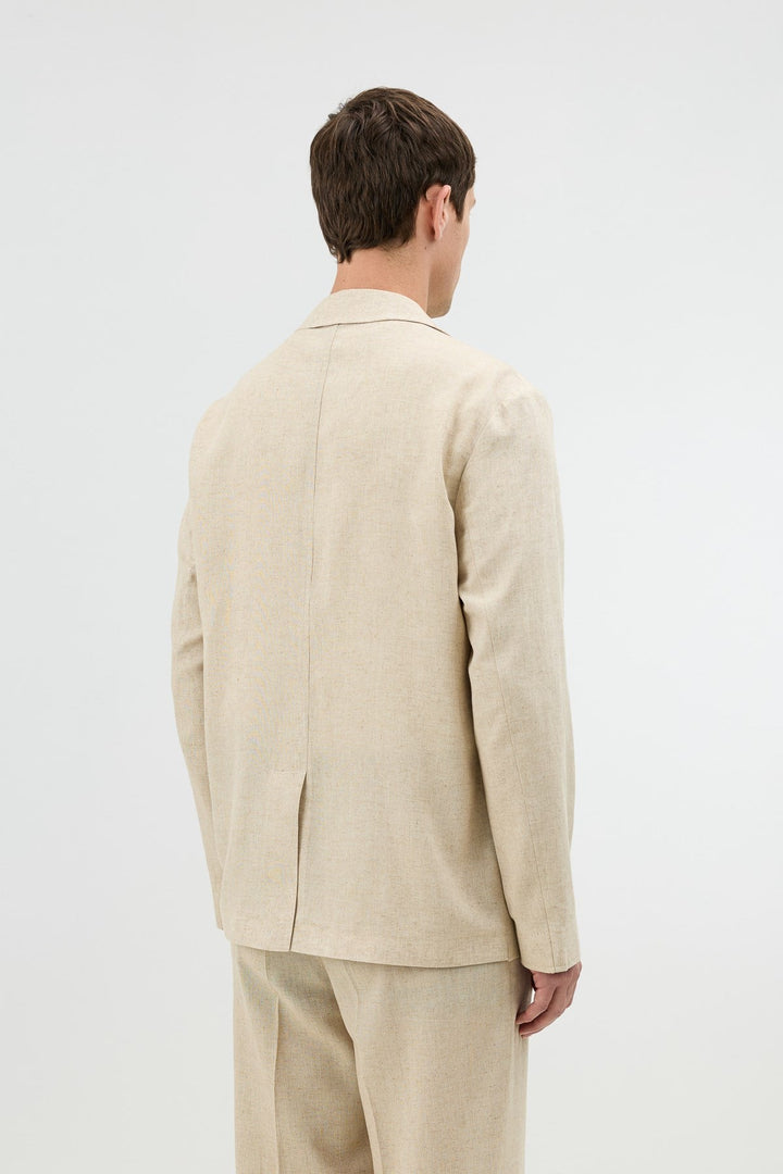 ANT Antioch Natur Keten Karışımlı Erkek Blazer Ceket - Valladolid