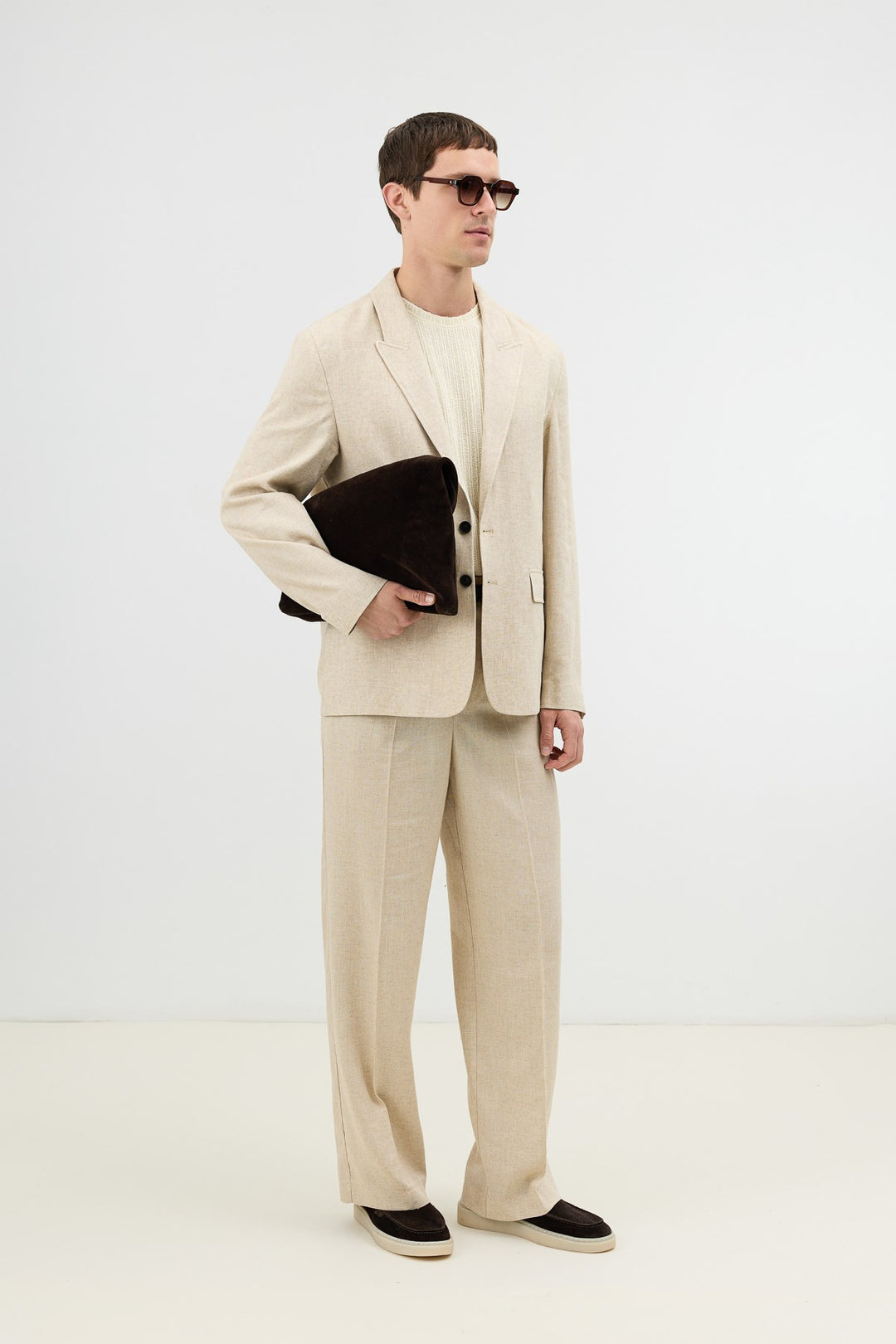 ANT Antioch Natur Keten Karışımlı Erkek Blazer Ceket - Valladolid