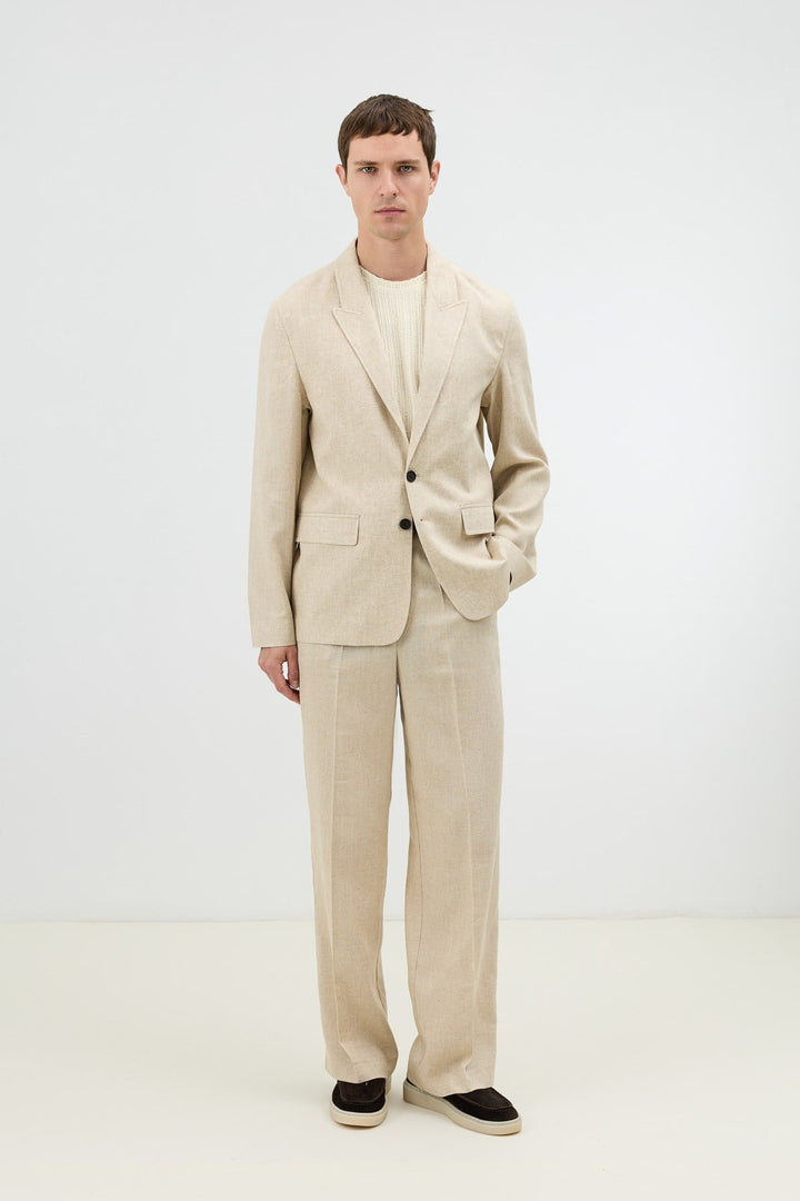 ANT Antioch Natur Keten Karışımlı Erkek Blazer Ceket - Valladolid