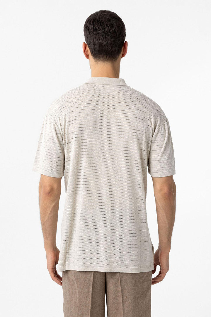 ANT Antioch Natur Polo Yaka Dokulu Erkek Triko T-Shirt - Ciudad Obregón
