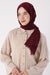 TLD Women Allday Burgundy Zigzag Cotton Jacquard Shawl - Bila Tserkva